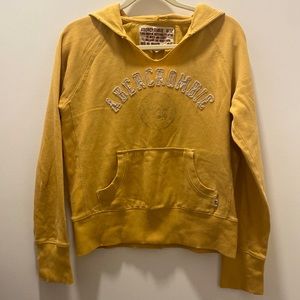 Abercrombie & Fitch Hoodie, Vintage, Mustard Yellow, M